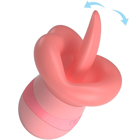 PRETTY LOVE - STIMULATEUR DE CLITORIS KYLEE TONGUE 10 VIBRATIONS ROSE NUDE