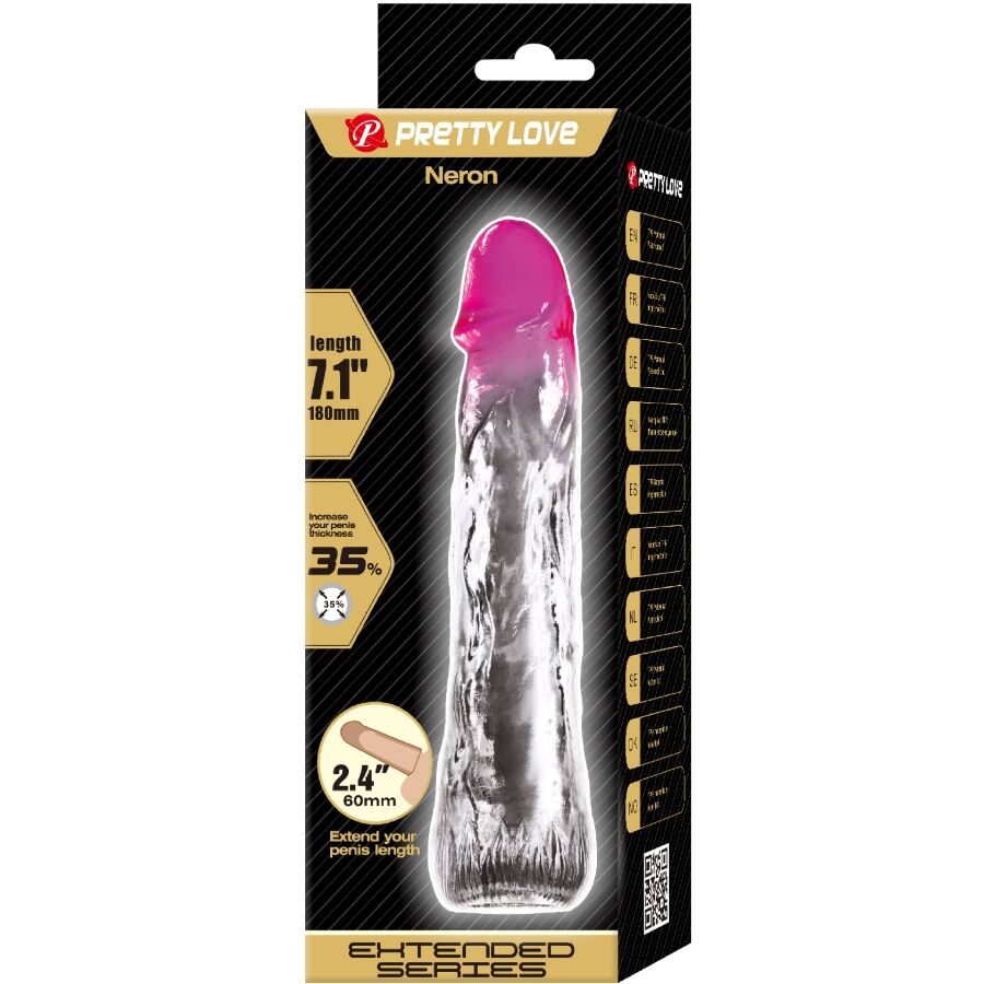 PRETTY LOVE - GAINE D'AGRANDISSEMENT RÉALISTE NERON 6 CM POUR PÉNIS ROSE - 7eme ciel