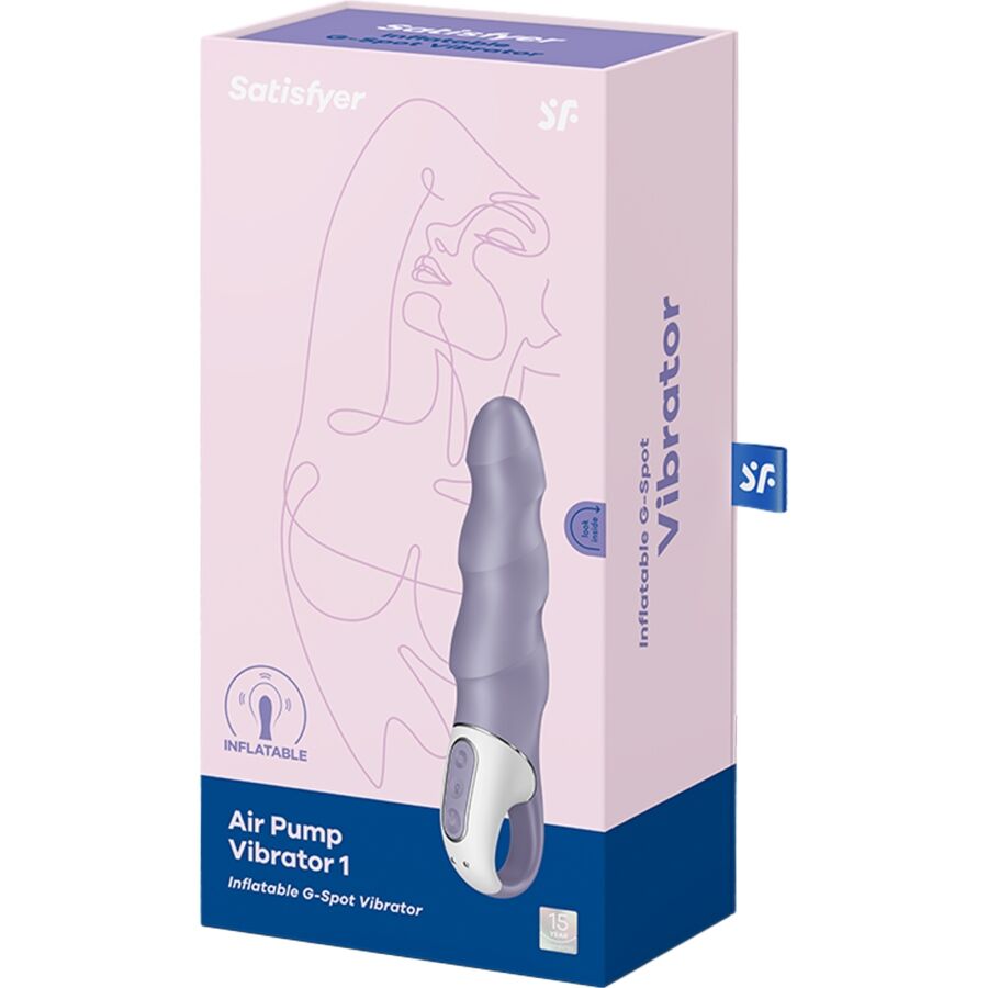SATISFYER - VIBRATEUR À POMPE À AIR 1 VIBRATEUR GONFLABLE POUR POINT G VIOLET