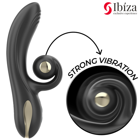 IBIZA - VIBRATEUR TWISTER AVEC STIMULATEUR DE COURBES ET VIBRO-ROTATION - 7eme ciel