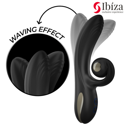 IBIZA - VIBRATEUR TWISTER AVEC STIMULATEUR DE COURBES ET VIBRO-ROTATION