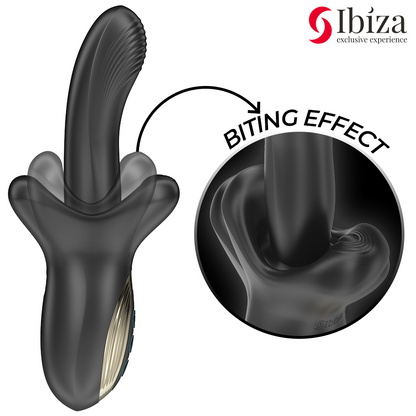 IBIZA - VIBRATEUR PUISSANT AVEC EFFET DE POUSSÉE ET DE MORSURE - 7eme ciel