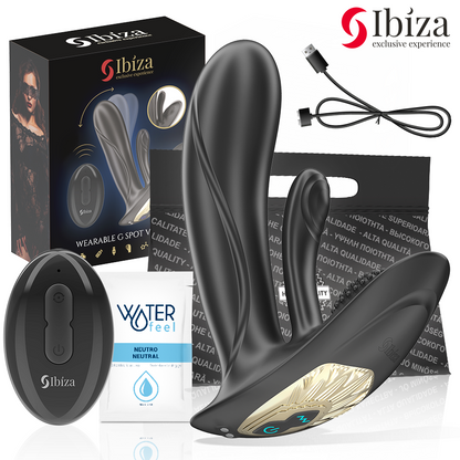 IBIZA - VIBRATEUR PORTABLE AVEC STIMULATION DU POINT G ET DU CLITORIS AVEC TÉLÉCOMMANDE