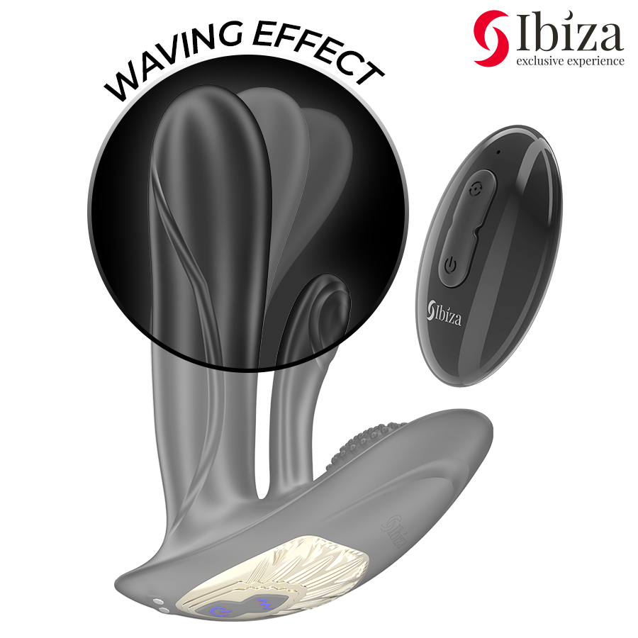 IBIZA - VIBRATEUR PORTABLE AVEC STIMULATION DU POINT G ET DU CLITORIS AVEC TÉLÉCOMMANDE - 7eme ciel