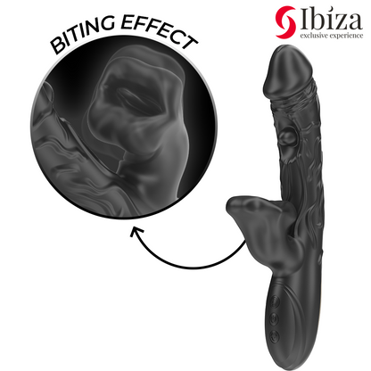 IBIZA - VIBRATEUR ET STIMULATEUR DE CLITORIS AVEC EFFET DE MORDRE ET DE ROTATION
