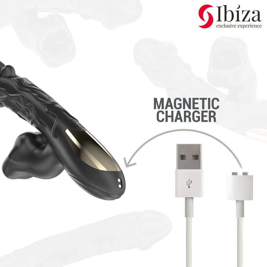 IBIZA - VIBRATEUR ET STIMULATEUR DE CLITORIS AVEC EFFET DE MORDRE ET DE ROTATION - 7eme ciel