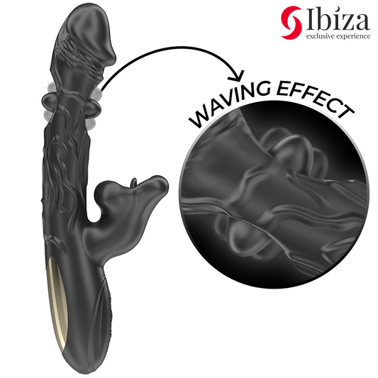 IBIZA - VIBRATEUR ET STIMULATEUR DE CLITORIS AVEC EFFET DE MORDRE ET DE ROTATION - 7eme ciel