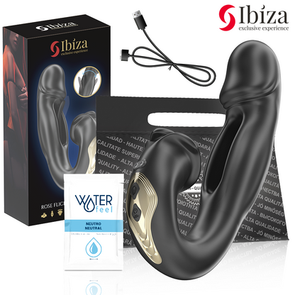 IBIZA - ROSE VIBRATEUR EFFET FLICKING ET STIMULATEUR DE CLITO