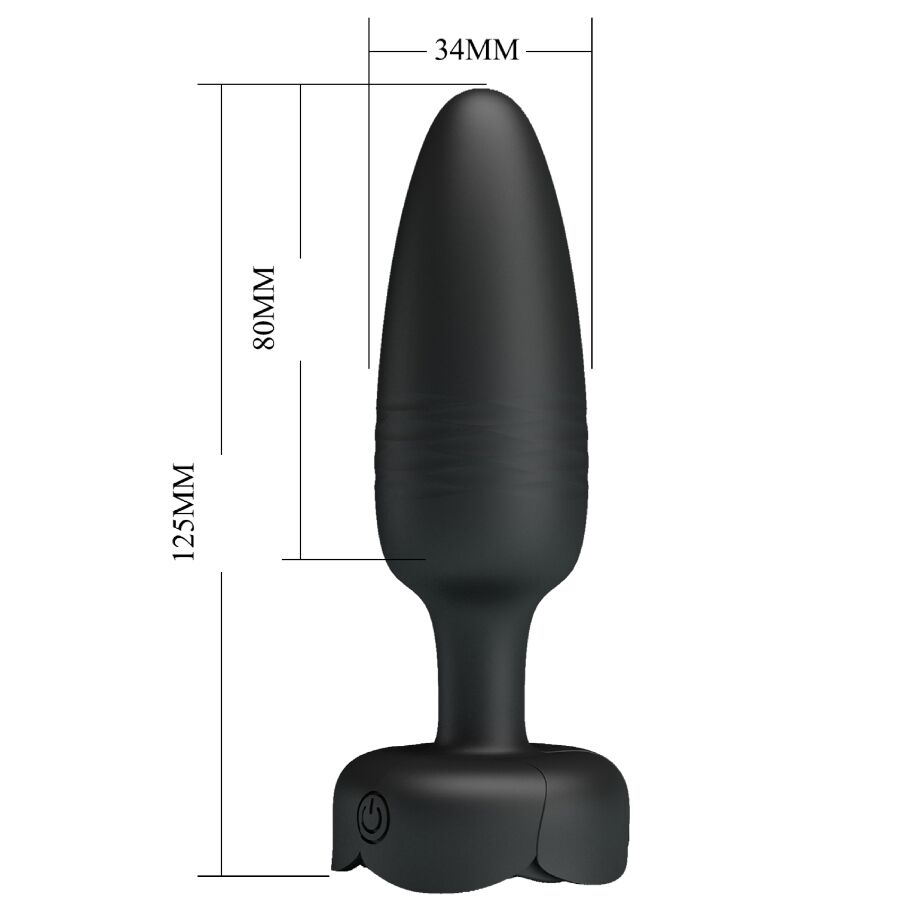 PRETTY LOVE - TARION PLUG ANAL AVEC LUMIÈRE LED NOIR 12,5 CM