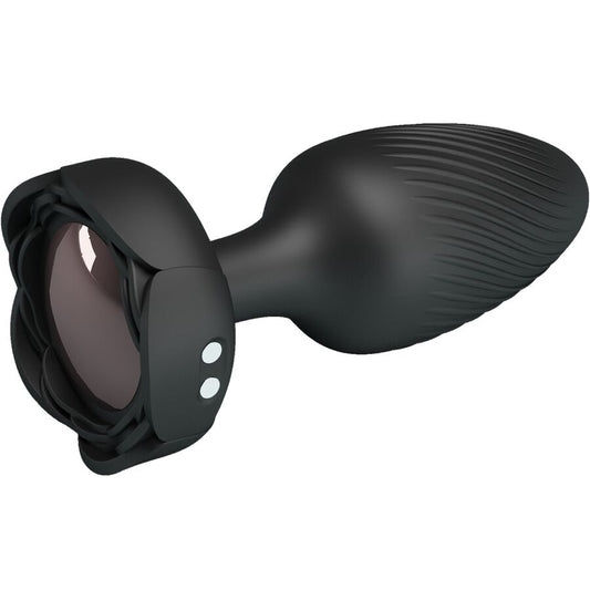 PRETTY LOVE - PLUG ANAL VARIAN AVEC LUMIÈRE LED NOIR 10,8 CM