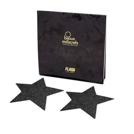 BIJOUX - INDISCRETS CAPUCHONS DE TAMELON NOIR STAR FLASH - 7eme ciel