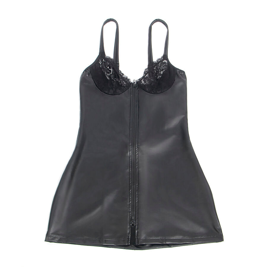 SUBBLIME - 957568 ROBE ZIPPÉE EN CUIR NOIR S/M - 7eme ciel