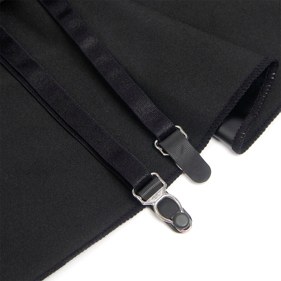 SUBBLIME - 957704 ROBE EN CUIR À FERMETURE ÉCLAIR EN DENTELLE NOIRE S/M - 7eme ciel