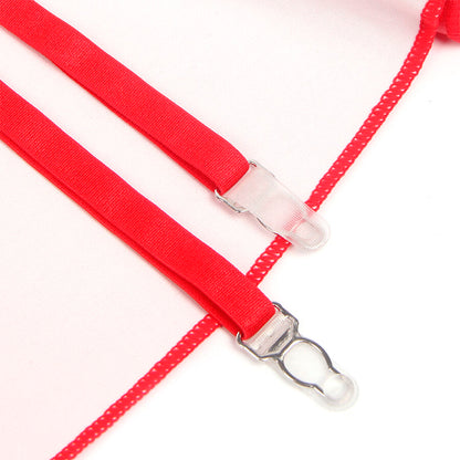 SUBBLIME - 957728 ROBE EN CUIR À FERMETURE ÉCLAIR EN DENTELLE ROUGE S/M - 7eme ciel