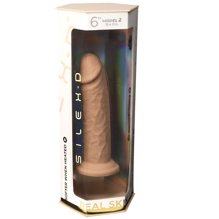 SILEXD - MODÈLE DE PÉNIS RÉALISTE 2 SILICONE THERMOREACTIF 15,4 CM