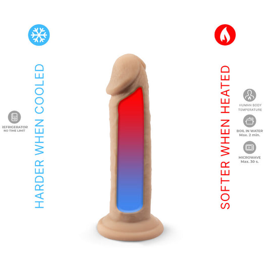 SILEXD - MODÈLE DE PÉNIS RÉALISTE 2 SILICONE THERMOREACTIF 15,4 CM - 7eme ciel