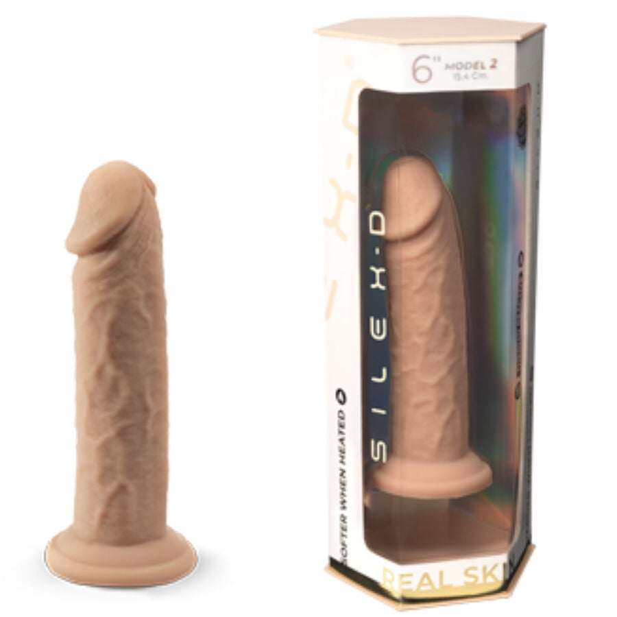 SILEXD - MODÈLE DE PÉNIS RÉALISTE 2 SILICONE THERMOREACTIF 15,4 CM