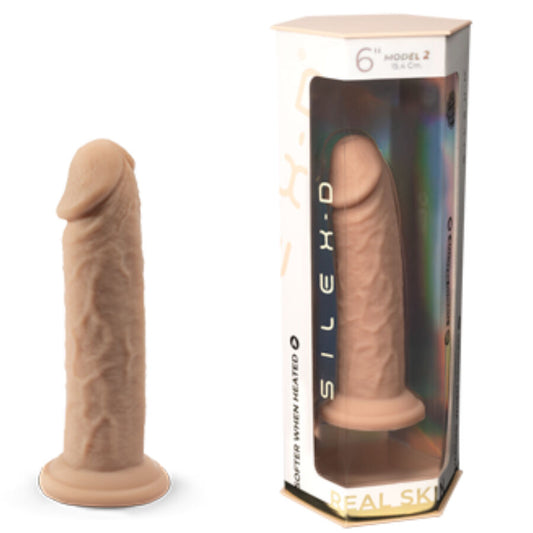 SILEXD - MODÈLE DE PÉNIS RÉALISTE 2 SILICONE THERMOREACTIF 15,4 CM - 7eme ciel