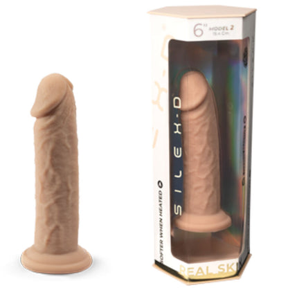SILEXD - MODÈLE DE PÉNIS RÉALISTE  SILICONE THERMOREACTIF PREMIUM 15,4 CM