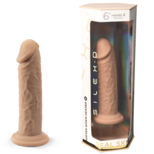 SILEXD - MODÈLE DE PÉNIS RÉALISTE  SILICONE THERMOREACTIF PREMIUM 15,4 CM - 7eme ciel