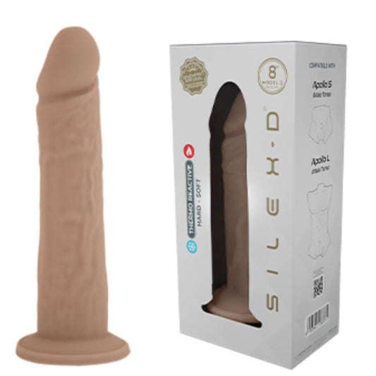 SILEXD - MODÈLE DE PÉNIS RÉALISTE 8 SILICONE LIQUIDE 20,6 CM - 7eme ciel
