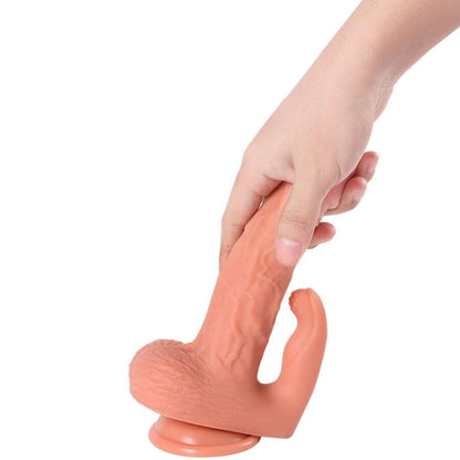 SHEQU - HAYDEN DILDO ET STIMULATEUR DE CLITORIS AVEC VIBRATION ET TÉLÉCOMMANDE 16 CM - 7eme ciel