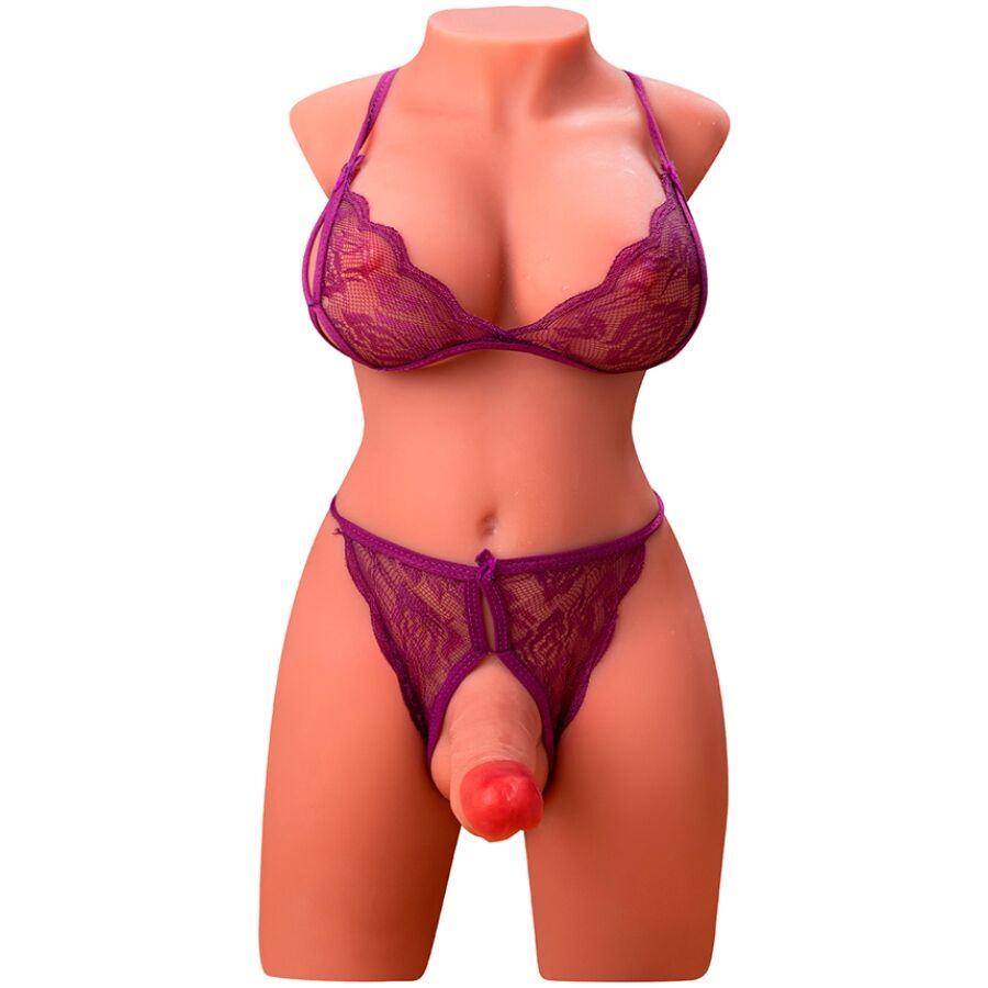 XISE - MIAH LADY BOY TORSE FÉMININ AVEC GODE AVEC VIBRATION ET POUSSÉE 55 CM - 7eme ciel