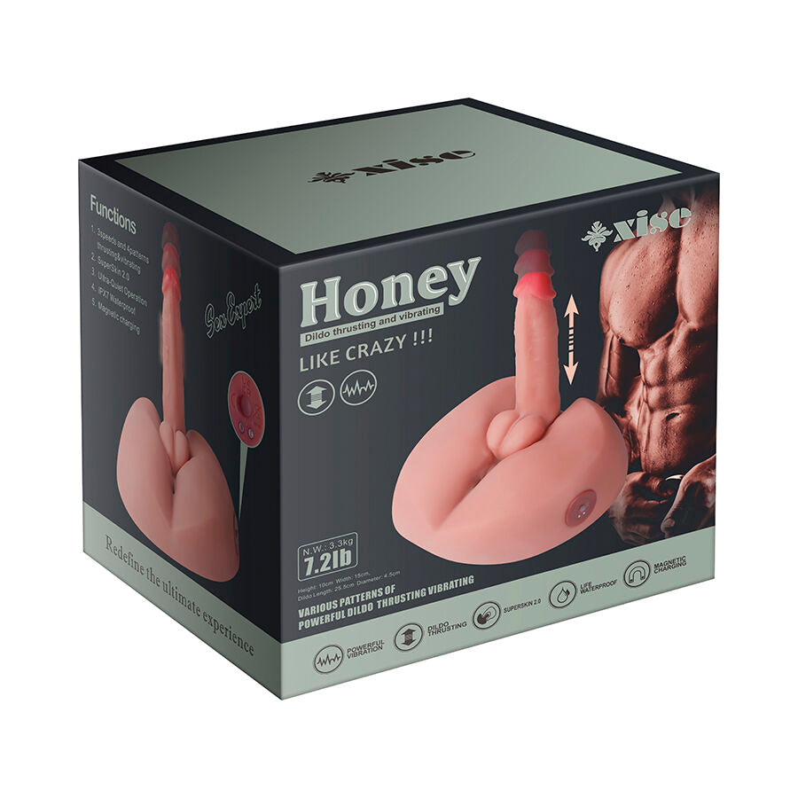 XISE - MASTURBATEUR GODE RÉALISTE HONEY AVEC VIBRATION 25 CM - 7eme ciel