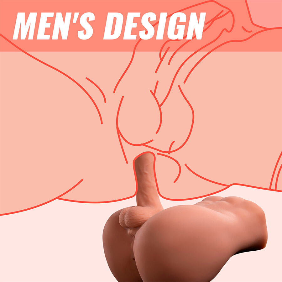 XISE - BERTLETT DILDO ASS GODE RÉALISTE ET MASTURBATEUR ANUS POSITION FRONTALE AVEC POUSSÉE 18 CM - 7eme ciel