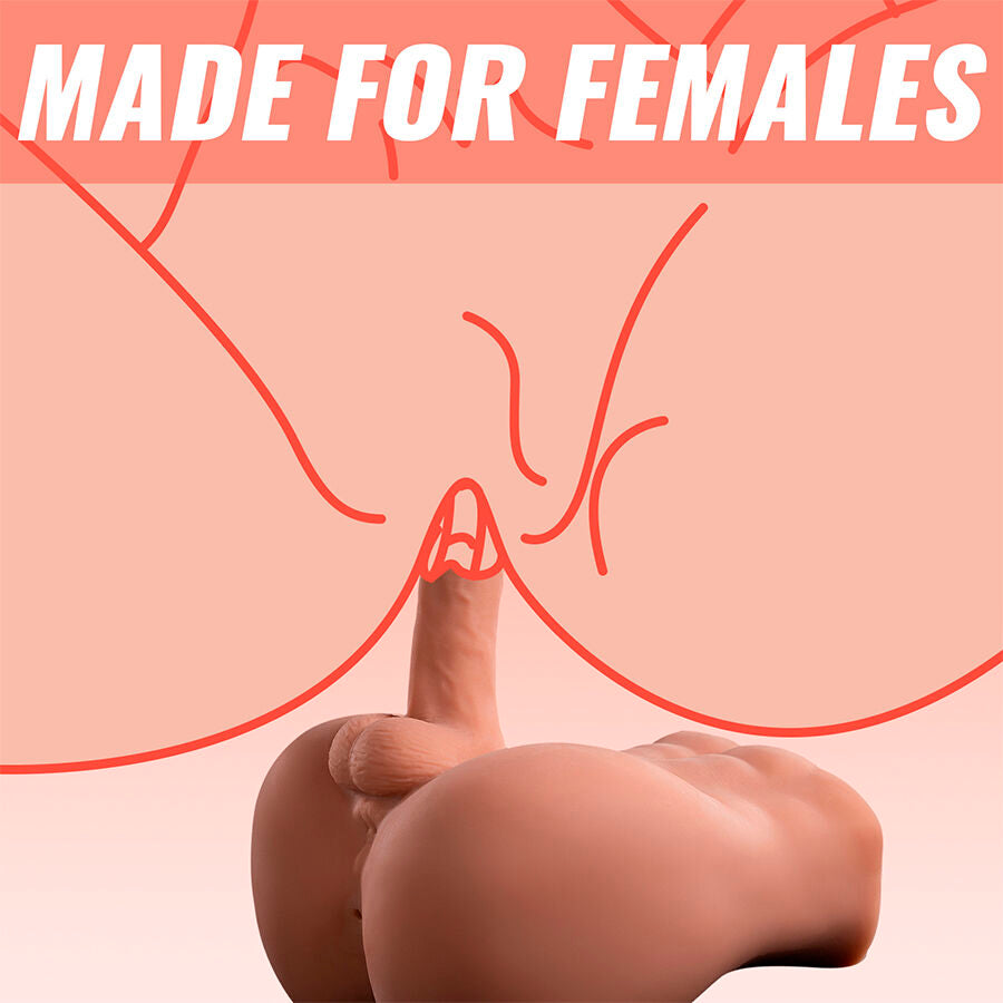 XISE - BERTLETT DILDO ASS GODE RÉALISTE ET MASTURBATEUR ANUS POSITION FRONTALE AVEC POUSSÉE 18 CM - 7eme ciel