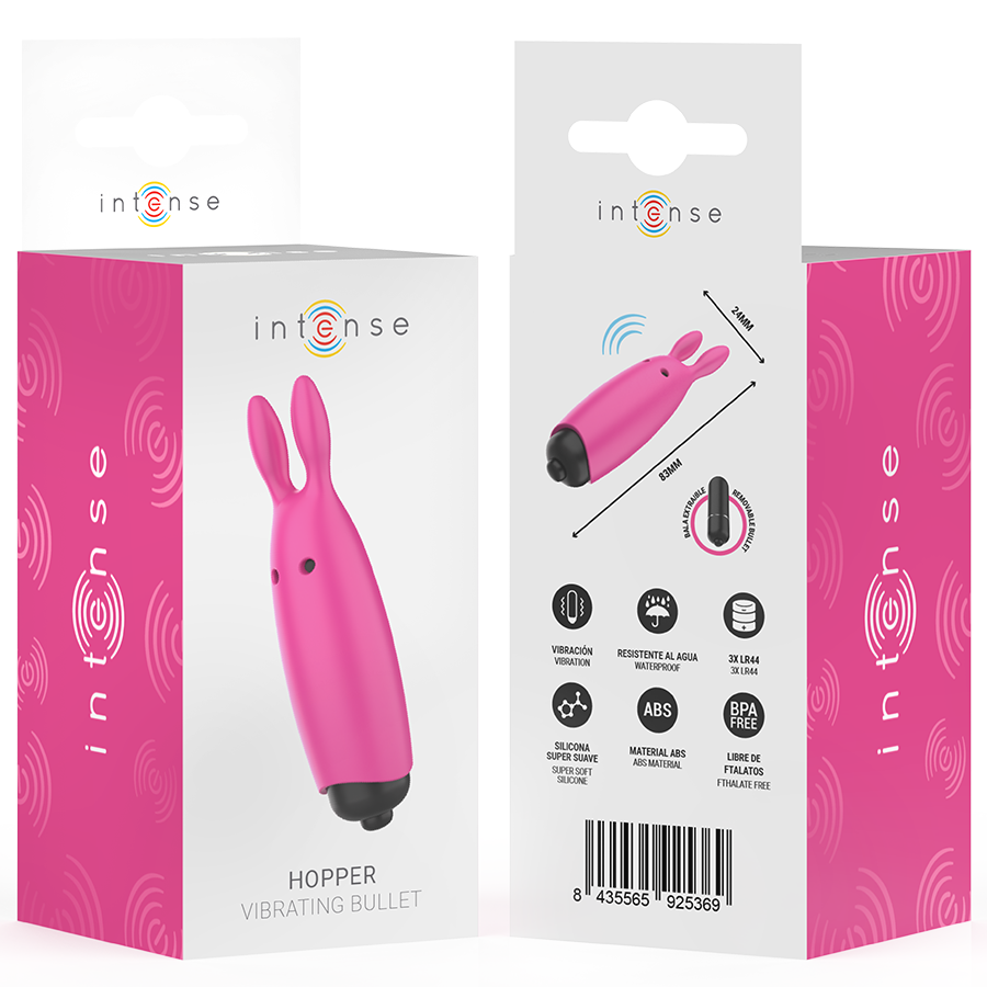 INTENSE - HOPPER PINK BULLET VIBRANT 8,3 X 2,4 CM - 7eme ciel