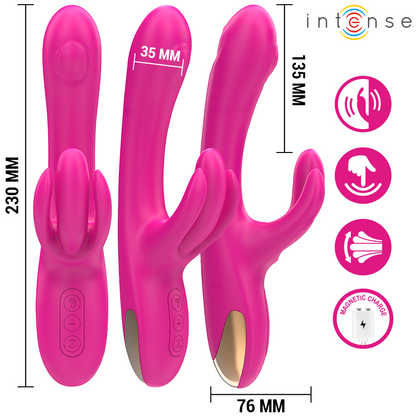 INTENSE - BRITNEY VIBRATEUR LAPIN MULTIFONCTION 23 CM ROSE - 7eme ciel