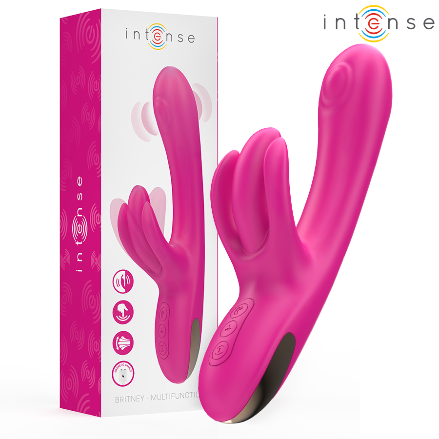 INTENSE - BRITNEY VIBRATEUR LAPIN MULTIFONCTION 23 CM ROSE - 7eme ciel