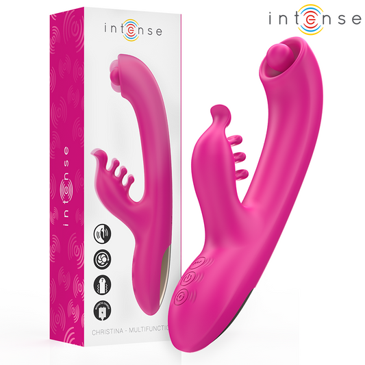 INTENSE - CHRISTINA VIBRATEUR LAPIN MULTIFONCTION 22,5 CM ROSE - 7eme ciel