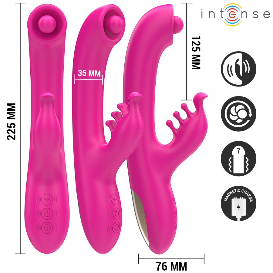INTENSE - CHRISTINA VIBRATEUR LAPIN MULTIFONCTION 22,5 CM ROSE - 7eme ciel