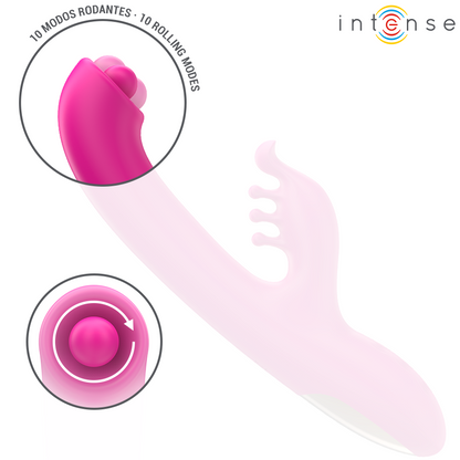 INTENSE - CHRISTINA VIBRATEUR LAPIN MULTIFONCTION 22,5 CM ROSE