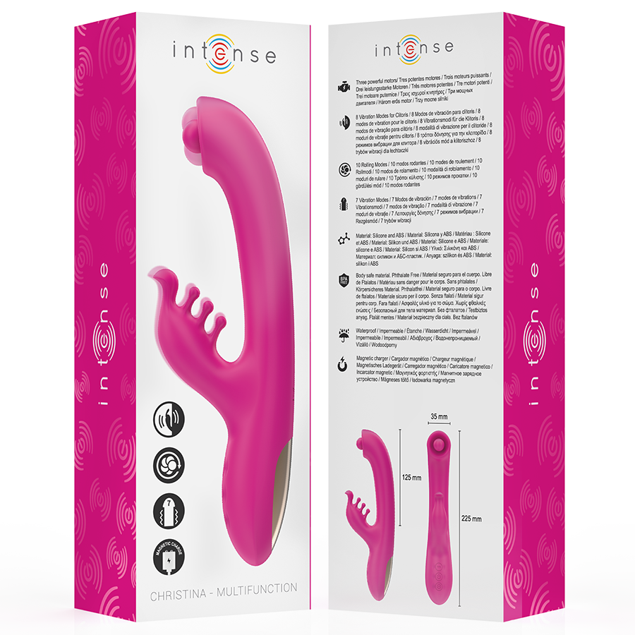 INTENSE - CHRISTINA VIBRATEUR LAPIN MULTIFONCTION 22,5 CM ROSE - 7eme ciel