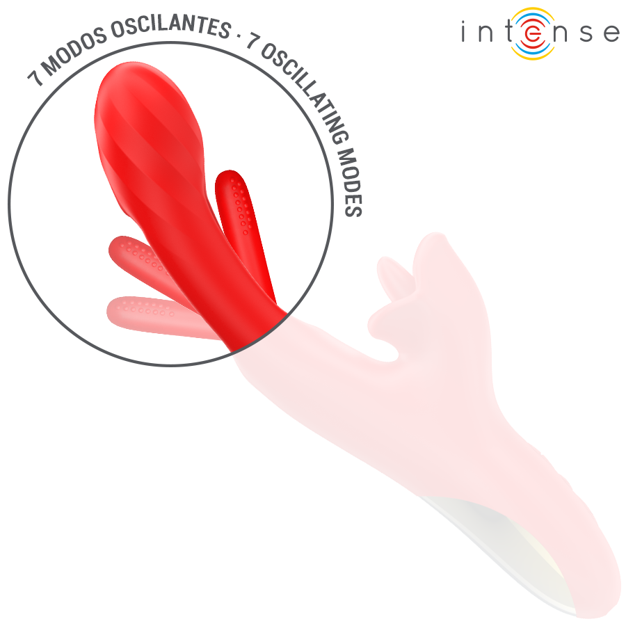 INTENSE - JESSICA VIBRATEUR MULTIFONCTION STIMULATION CLITORIS 24,8 CM ROUGE - 7eme ciel