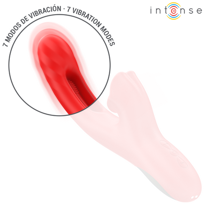 INTENSE - JESSICA VIBRATEUR MULTIFONCTION STIMULATION CLITORIS 24,8 CM ROUGE