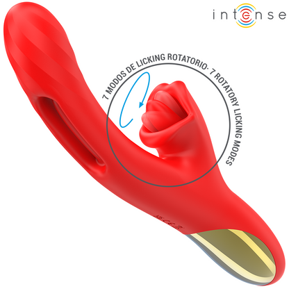 INTENSE - JESSICA VIBRATEUR MULTIFONCTION STIMULATION CLITORIS 24,8 CM ROUGE - 7eme ciel