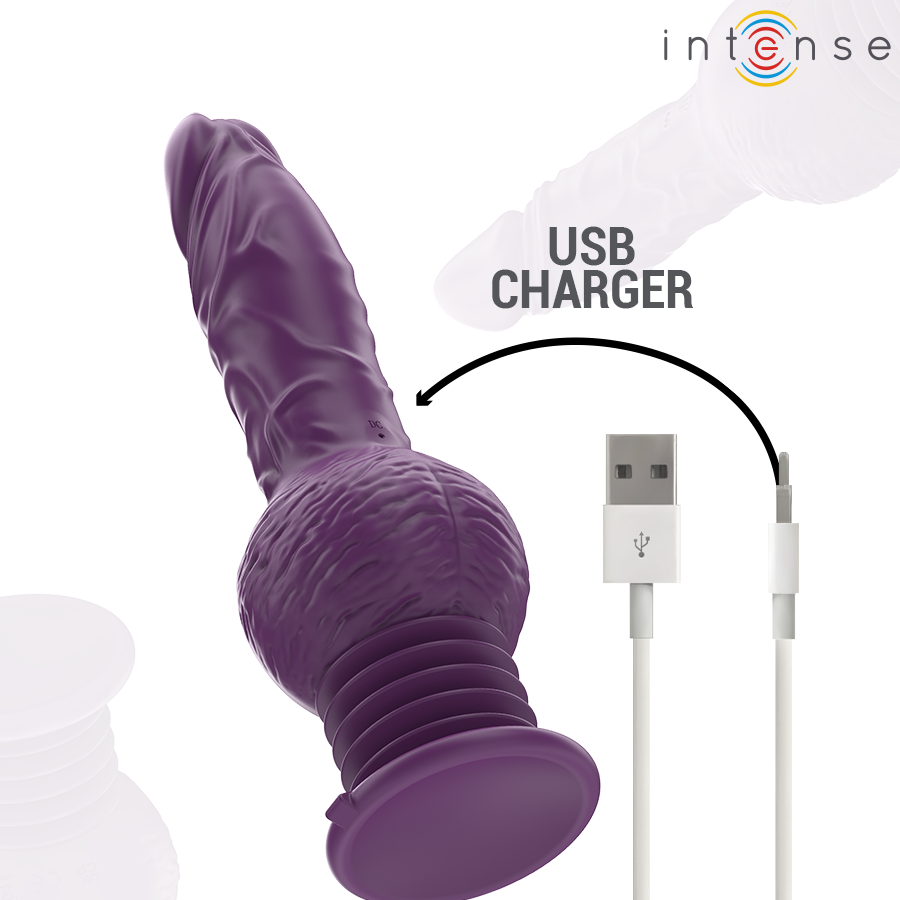 INTENSE - VIBRATEUR MULTIFONCTION TATUM AVEC VIBRATION DE HAUT EN BAS 24 CM VIOLET - 7eme ciel
