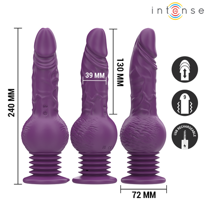 INTENSE - VIBRATEUR MULTIFONCTION TATUM AVEC VIBRATION DE HAUT EN BAS 24 CM VIOLET - 7eme ciel