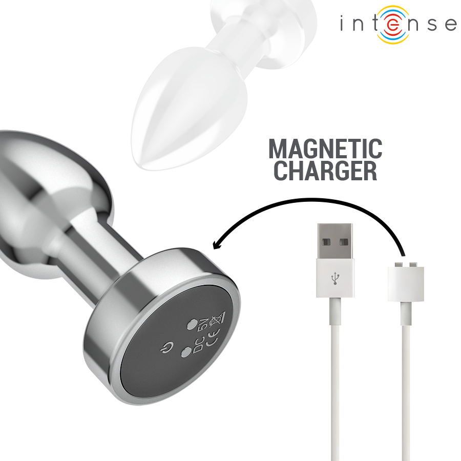 INTENSE - PLUG ANAL 10 VIBRATIONS MÉTAL AVEC TÉLÉCOMMANDE S