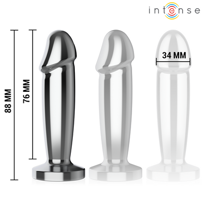 INTENSE - PLUG ANAL 10 VIBRATIONS GODE MÉTALLIQUE AVEC TÉLÉCOMMANDE S - 7eme ciel