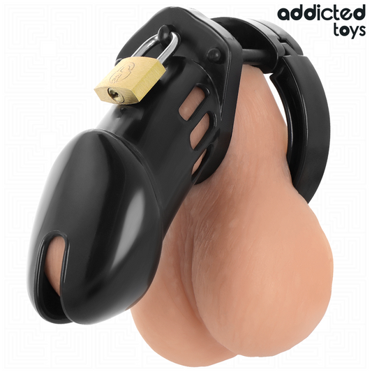 ADDICTED TOYS LOCKED - CAGE À PÉNIS OBSIDIAN HOLD TAILLE M - 7eme ciel
