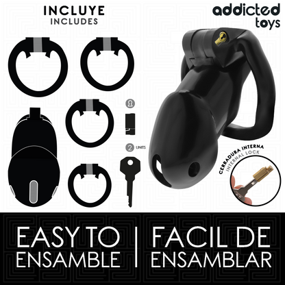 ADDICTED TOYS LOCKED - CAGE À PÉNIS MINDNIGHT CELL TAILLE L