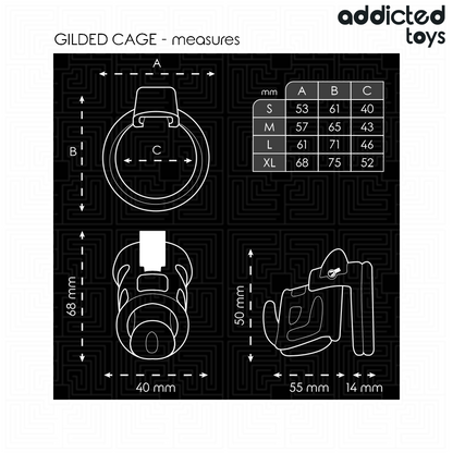 ADDICTED TOYS LOCKED - CAGE À PÉNIS GILDEN CAGE 8,5 CM - 7eme ciel