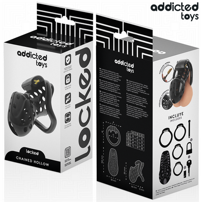 ADDICTED TOYS LOCKED - À PÉNIS CREUSE ENCHAÎNÉE 10,5 CM - 7eme ciel