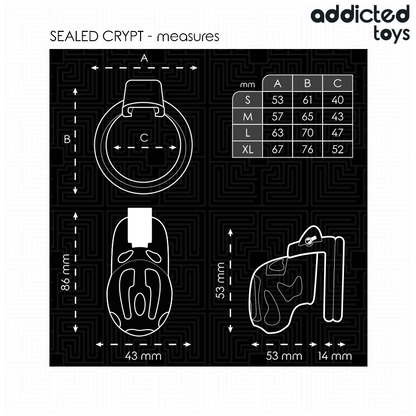 ADDICTED TOYS LOCKED - À PÉNIS CRYPTÉE VERROUILLÉE ET SCELLÉE 8 CM - 7eme ciel