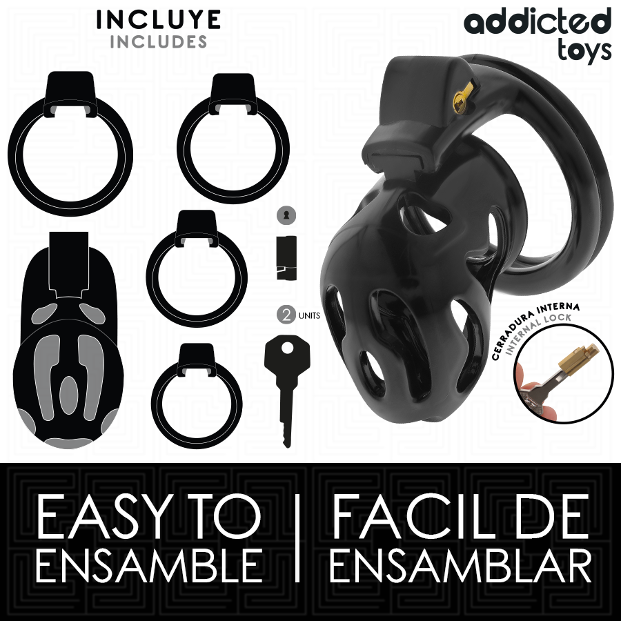 ADDICTED TOYS LOCKED - À PÉNIS CRYPTÉE VERROUILLÉE ET SCELLÉE 8 CM - 7eme ciel